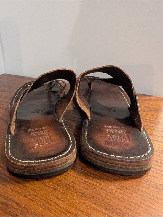 Brown\'s Men\'s Bohemian Leather Sandals Made In Italy Size 40 main image 12